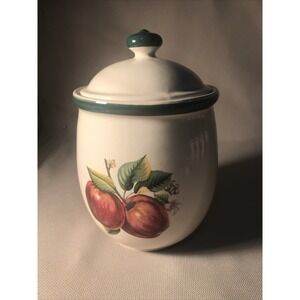Casuals by China Pearl Apples 10" Ceramic Canister